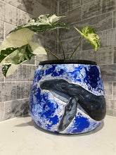 Load image into Gallery viewer, Hand Painted Whale Drum Pot