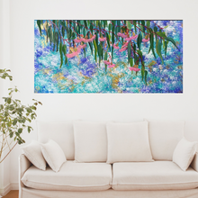 Load image into Gallery viewer, ‘Busy Gums’ is an original acrylic canvas painting. It measures 50 x 101cm. As a child, Toni grew up in the bush and because of this, she has a love for all things Australian. The Australian flora and fauna are spectacular and make for beautiful paintings.