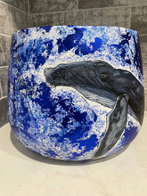 Load image into Gallery viewer, Hand Painted Whale Drum Pot