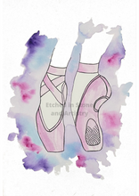 Load image into Gallery viewer, A wall print set for the lovers of dance. This gorgeous little set contains soft pinks, purples and blues and will warm a little persons' room.