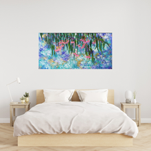 Load image into Gallery viewer, ‘Busy Gums’ is an original acrylic canvas painting. It measures 50 x 101cm. As a child, Toni grew up in the bush and because of this, she has a love for all things Australian. The Australian flora and fauna are spectacular and make for beautiful paintings.