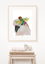 Load image into Gallery viewer, This beautiful galah print is perfect for bedrooms, nurseries and toy rooms. Galahs are cheeky birds who boast soft pink tones, perfect to accent a room.