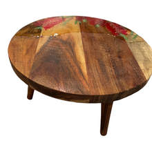 Load image into Gallery viewer, Hand painted Acacia round footed board