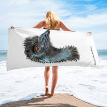 Load image into Gallery viewer, Blue the Emu Beach Towel