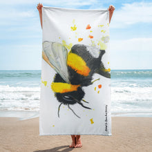 Load image into Gallery viewer, Bumble Bee Beach Towel
