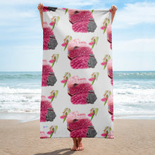 Load image into Gallery viewer, Pink Galah Beach Towel