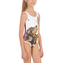 Load image into Gallery viewer, Girls Puppy Swimsuit
