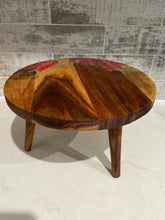 Load image into Gallery viewer, Hand painted Acacia round footed board

