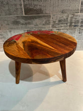 Load image into Gallery viewer, Hand painted Acacia round footed board
