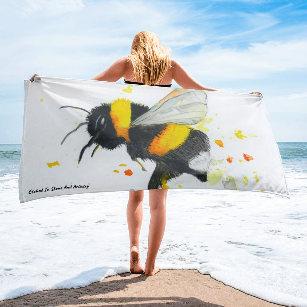 Bumble Bee Beach Towel