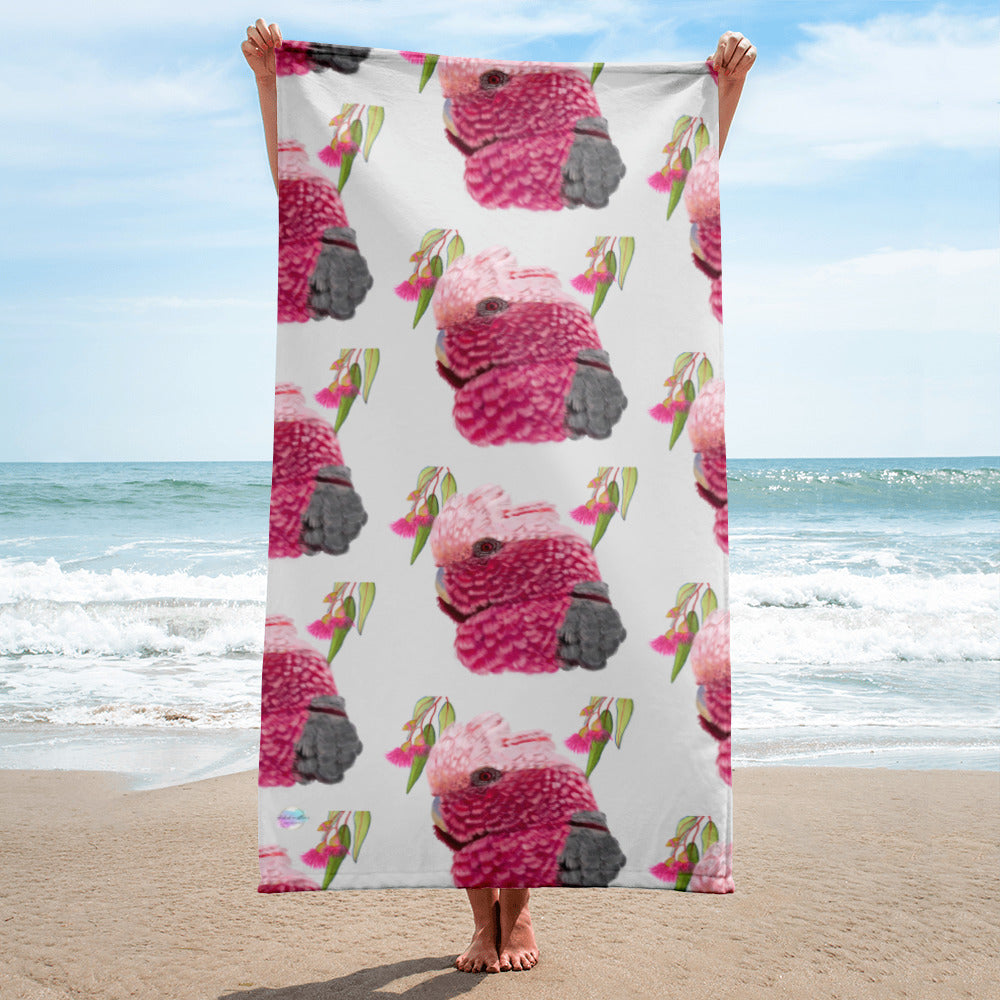Pink Galah Beach Towel