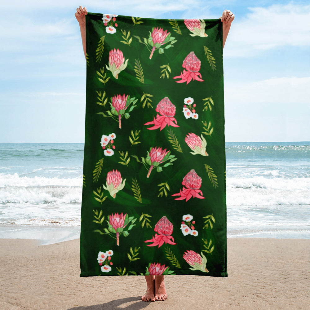 Australian Native Flower Beach Towel